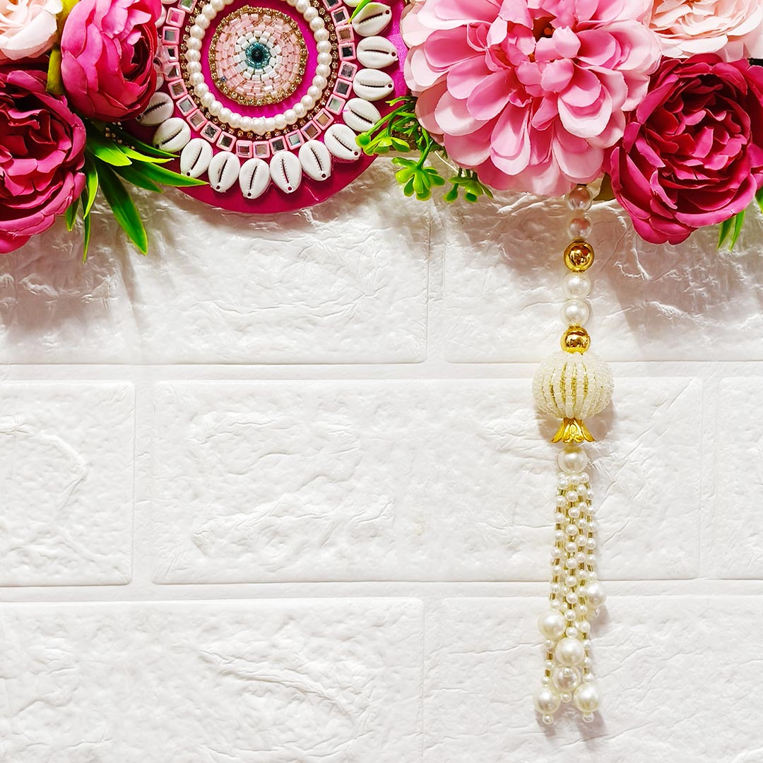 Rani Floral Toran 40 Inch Door Hanging | Bandanwar for Home Entrance &amp; Mandir Decoration | Adikala