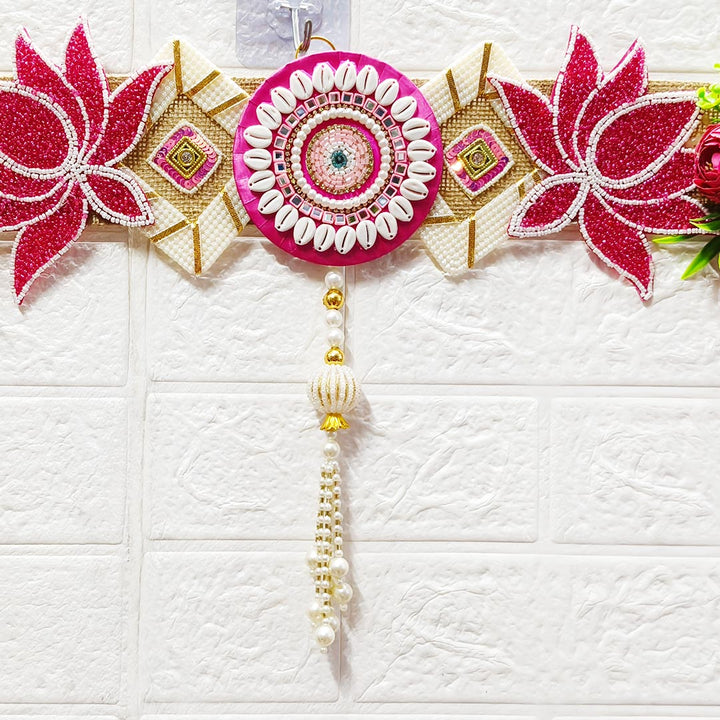 Rani Floral Toran 40 Inch Door Hanging | Bandanwar for Home Entrance &amp; Mandir Decoration | Adikala