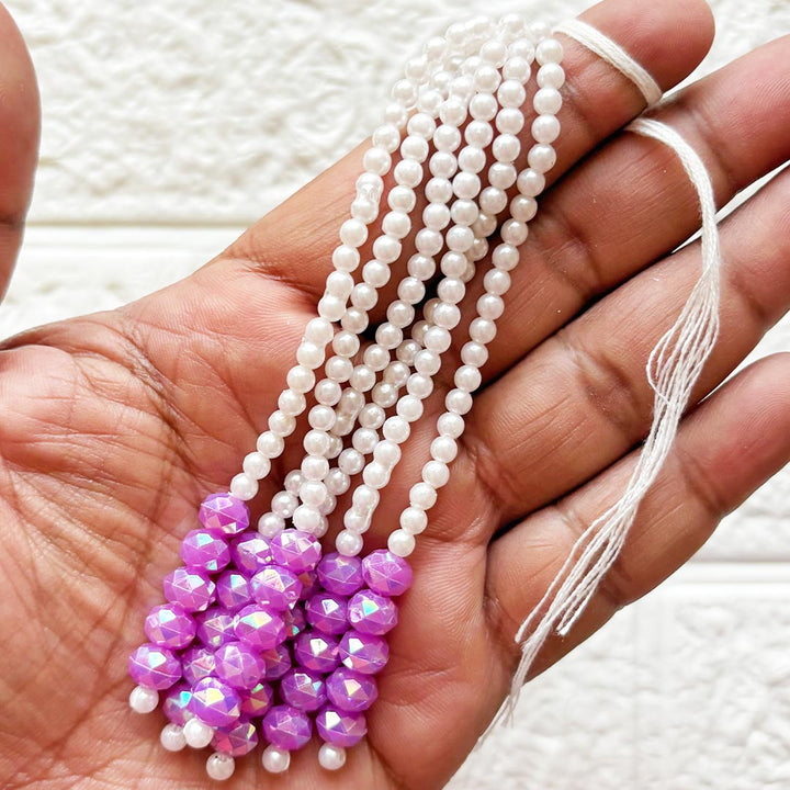 Round Cut &amp; Small Beads Tassel Pack Of 10 For Diy art &amp; Craft Decorations
