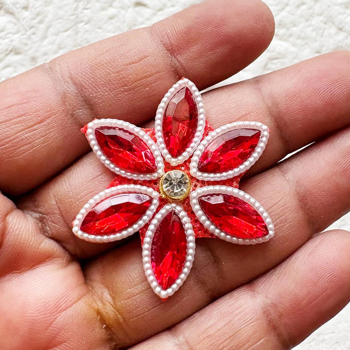 Rhinestone Star Shape Patch Pack of 10 for Laddu Gopal Dress | DIY Craft Decoration | Adikala