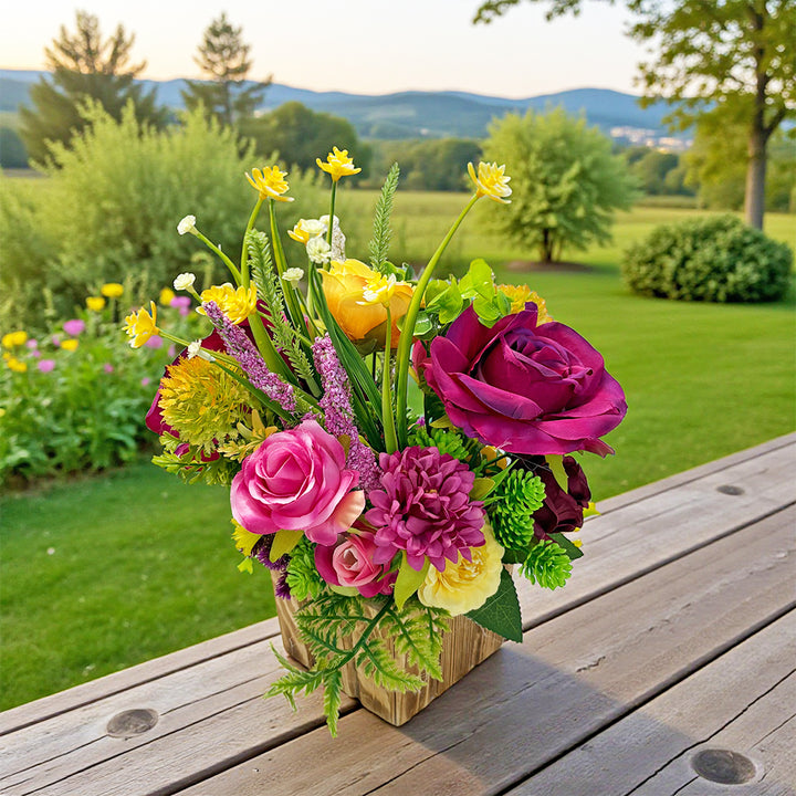 Pink Decorative Flower Wooden Centerpieces | Wedding, Party &amp; Home Table Décor
