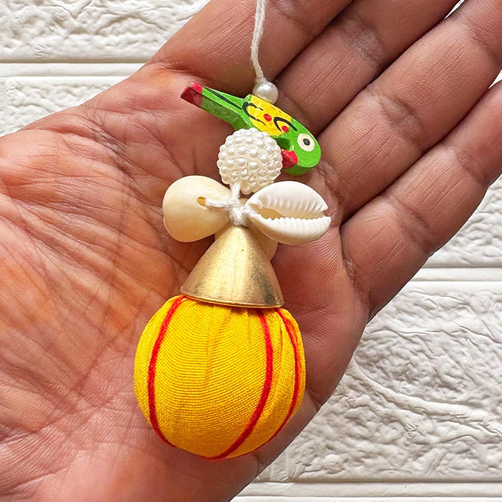 Adikala Cowrie &amp; Parrot Lattu Decorative Tassel Pack of 10 | DIY Craft &amp; Festive Decoration Tassels