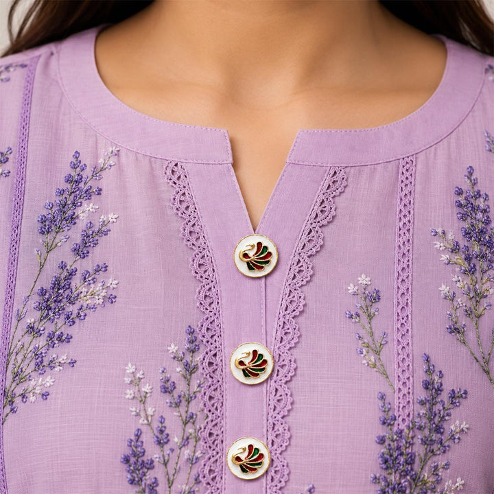 Round Peacock Lotus Buttons Set of 10 for Suit, Saree &amp; DIY | Decorative Buttons