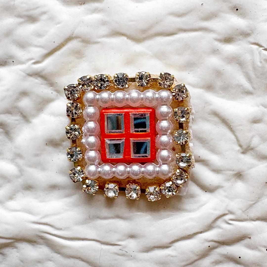 Small Square Shape Rhinestone Patch Pack of 10 | Festive, Diwali &amp; Home Decoration