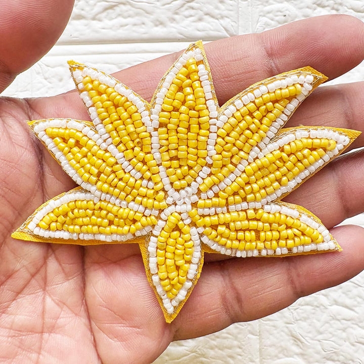Beaded Lotus Patch 3 Inch | Pack of 10 for Diwali Festive DIY Art &amp; Craft Work