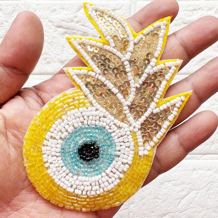Evileye with Feather Patch | Pack of 10 for Diwali Festive DIY Art &amp; Craft Work