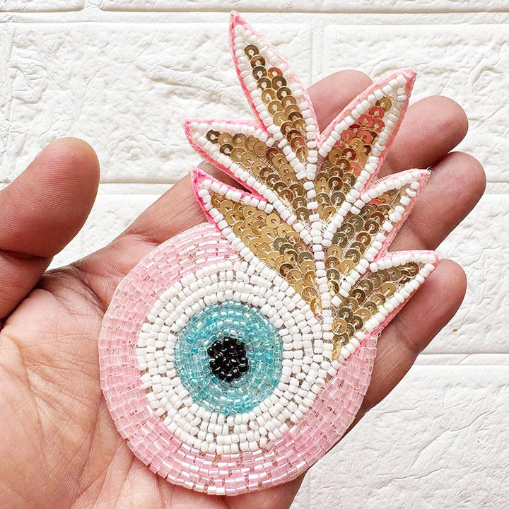 Evileye with Feather Patch | Pack of 10 for Diwali Festive DIY Art &amp; Craft Work