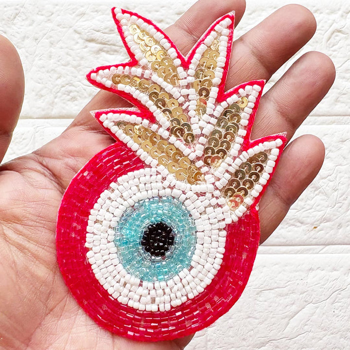 Evileye with Feather Patch | Pack of 10 for Diwali Festive DIY Art &amp; Craft Work