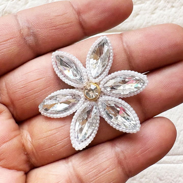 Rhinestone Star Shape Patch Pack of 10 for Laddu Gopal Dress | DIY Craft Decoration | Adikala