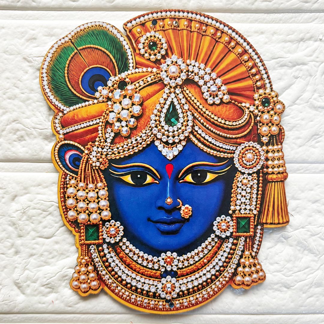 Krishna ji printed mdf Cutout Pack of 10 | DIY Decoration, Toran, Bandhanwar