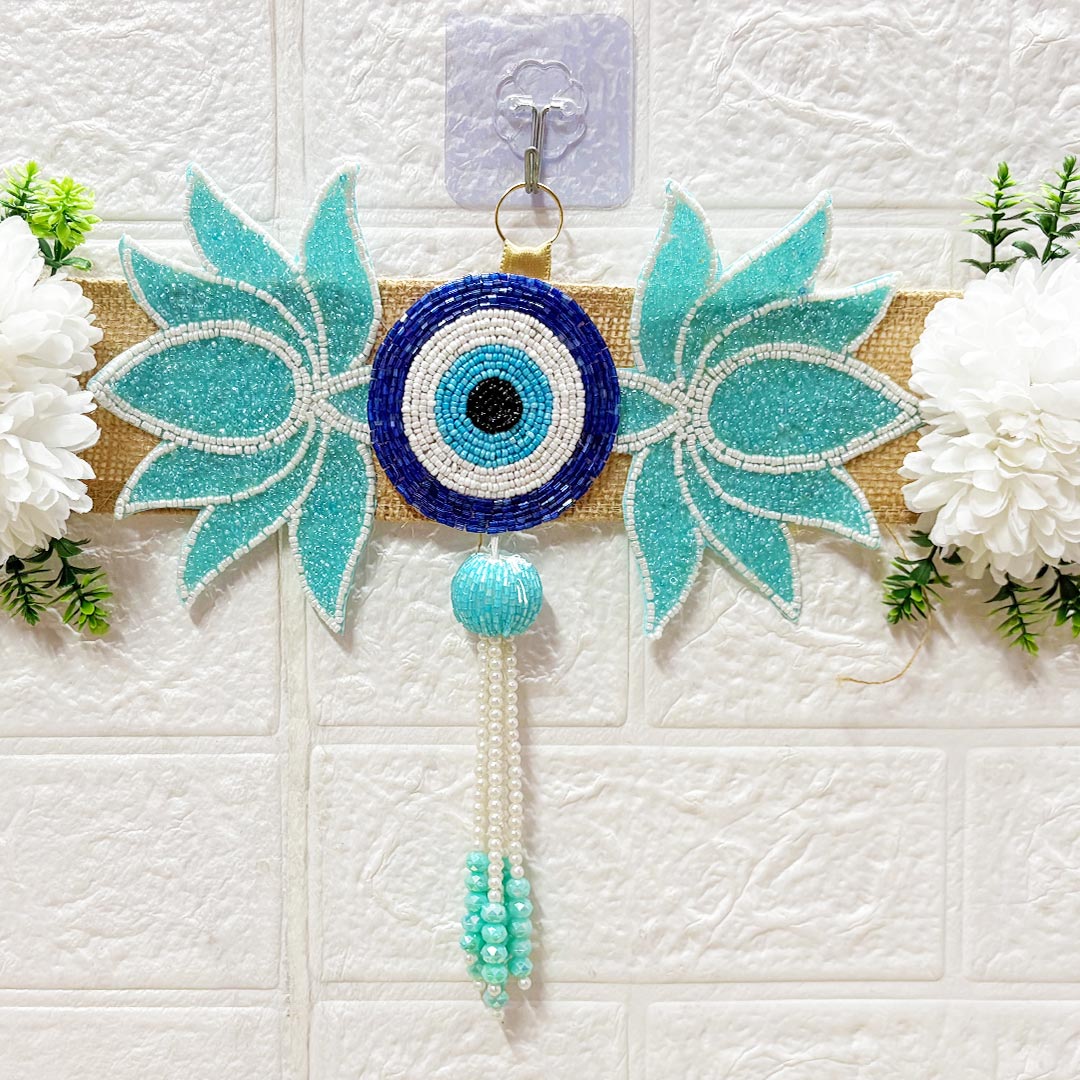Firozi Lotus Patch Toran for Home &amp; Office Entrance | Mandir Decoration | Decorative Door Hanging Bandanwar