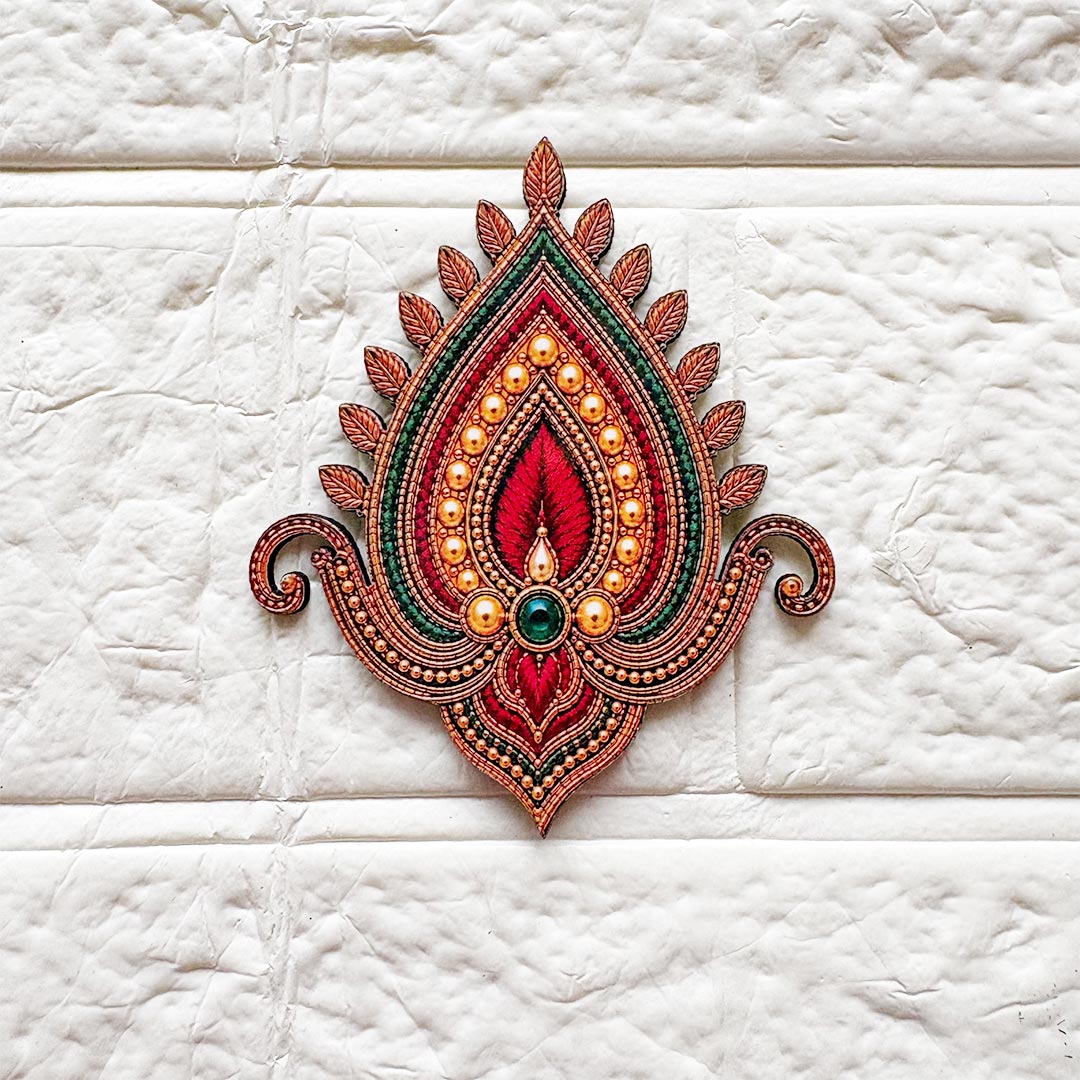 Drop shape patch printed mdf Cutout Pack of 10 | DIY Decoration, Toran, Bandhanwar