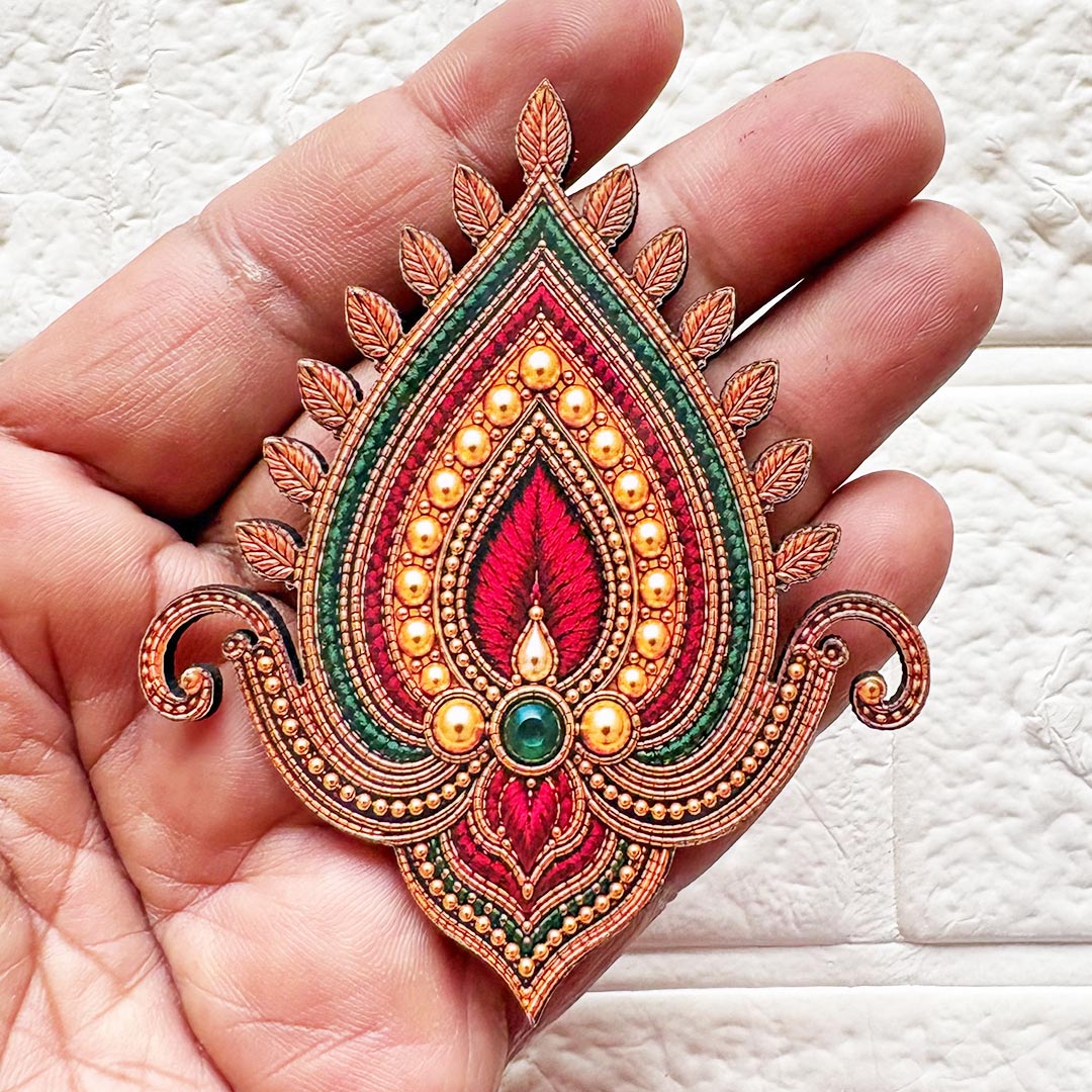 Drop shape patch printed mdf Cutout Pack of 10 | DIY Decoration, Toran, Bandhanwar