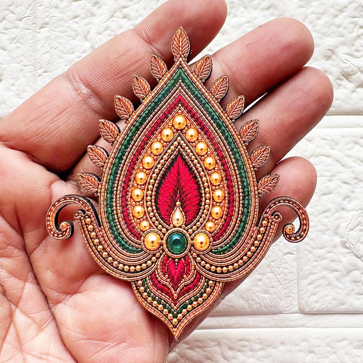 Drop shape patch printed mdf Cutout Pack of 10 | DIY Decoration, Toran, Bandhanwar