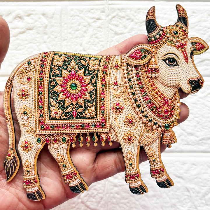 Kamdhenu cow printed mdf Cutout Pack of 4 | DIY Decoration, Toran, Bandhanwar