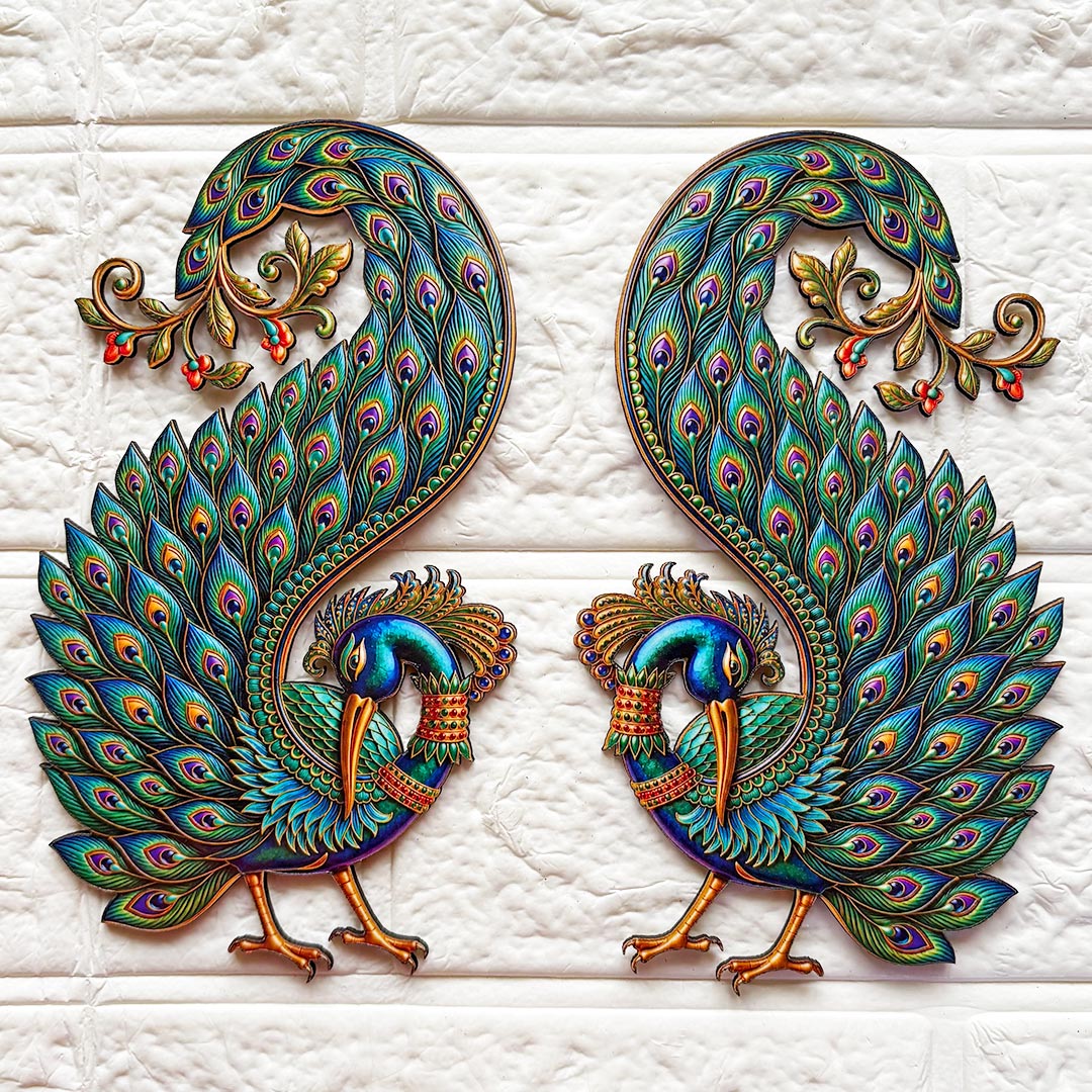 Peacock printed mdf Cutout Pack of 10 | DIY Decoration, Toran, Bandhanwar