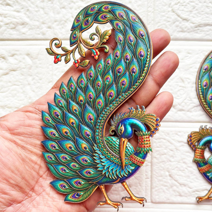 Peacock printed mdf Cutout Pack of 10 | DIY Decoration, Toran, Bandhanwar