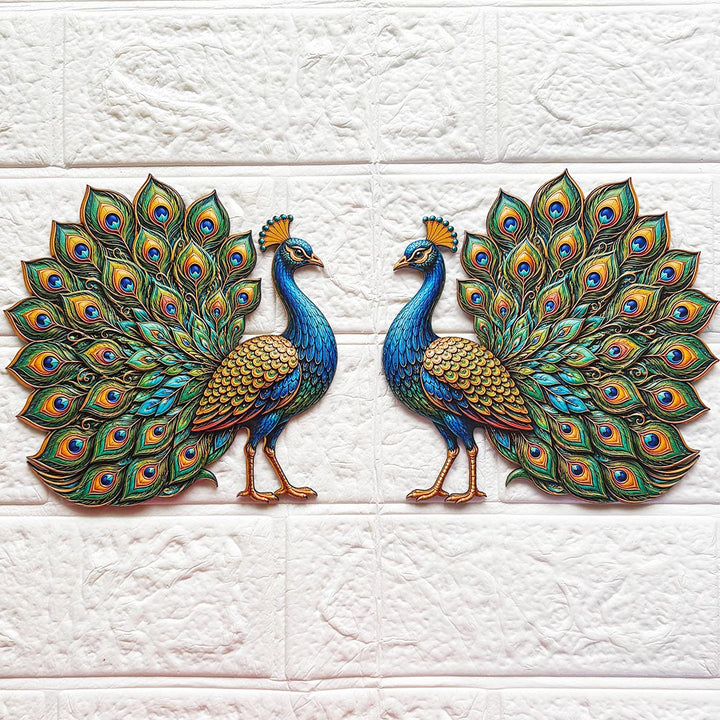 Peacock printed mdf Cutout Pack of 4 | DIY Decoration, Toran, Bandhanwar | 6 inch