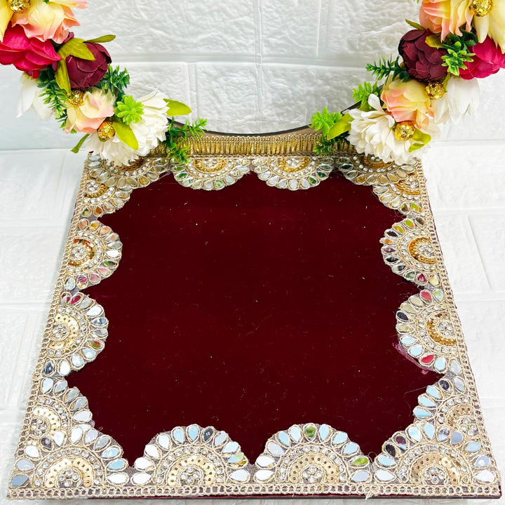 Decorative Floral Singhasan for Laddu Gopal &amp; Ganesh Ji for home mandir