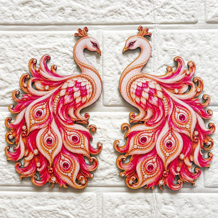 Swan/Hans printed mdf Cutout Pack of 4 | DIY Decoration, Toran, Bandhanwar