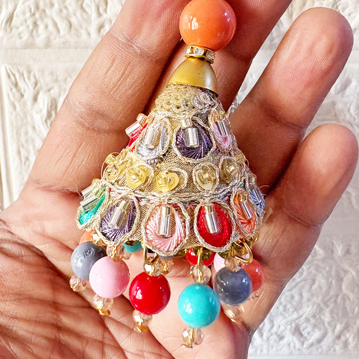 Handmade cone nalki Latkan Tassel Set of 2 for Saree Pallu, Blouse, Suits, Dupatta, Lehenga