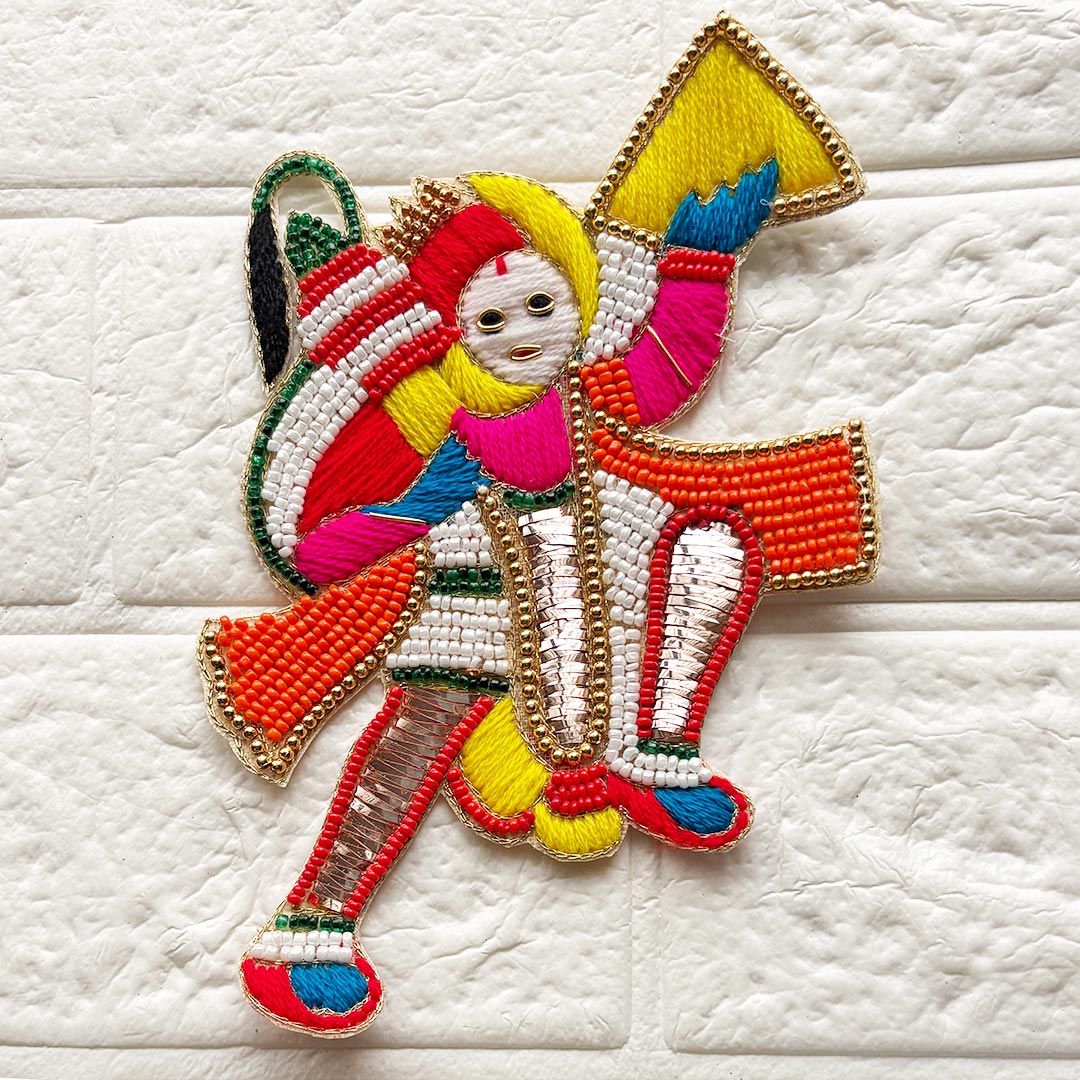 Hanuman Ji Beaded Patch for Door Entrance Pack of 2 | Festive &amp; Home Decoration