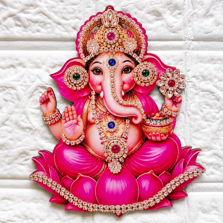 Lord Ganesha printed mdf Cutout Pack of 10 | DIY Decoration, Toran, Bandhanwar | 5 inch