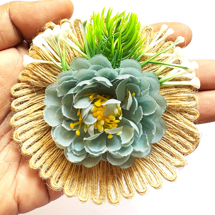 Flower with Jute base Bunch pack of 6 for Trousseau, Gift Packing & Festive Decor
