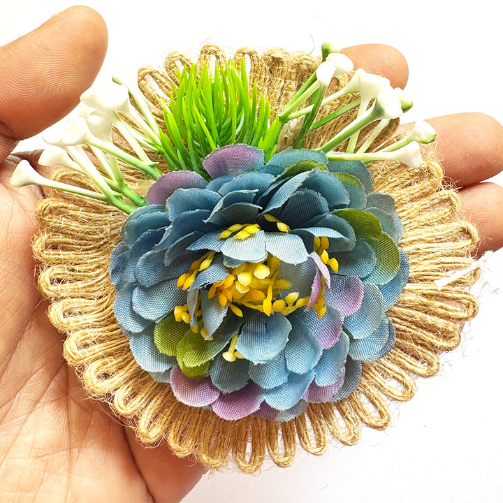 Flower with Jute base Bunch pack of 6 for Trousseau, Gift Packing & Festive Decor