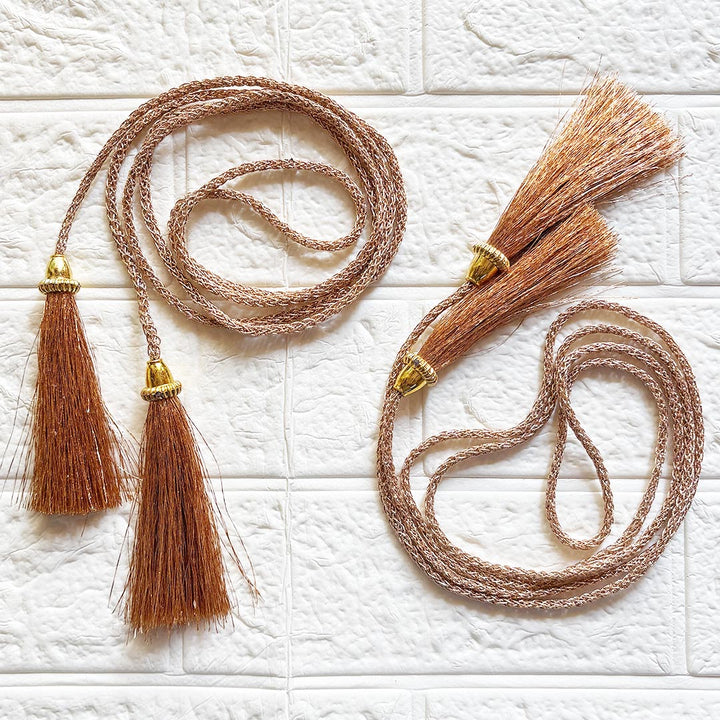 Handmade Tassels Dori pack of 2 for Saree Pallu, Blouse, Suits, Dupatta, Lehenga decor