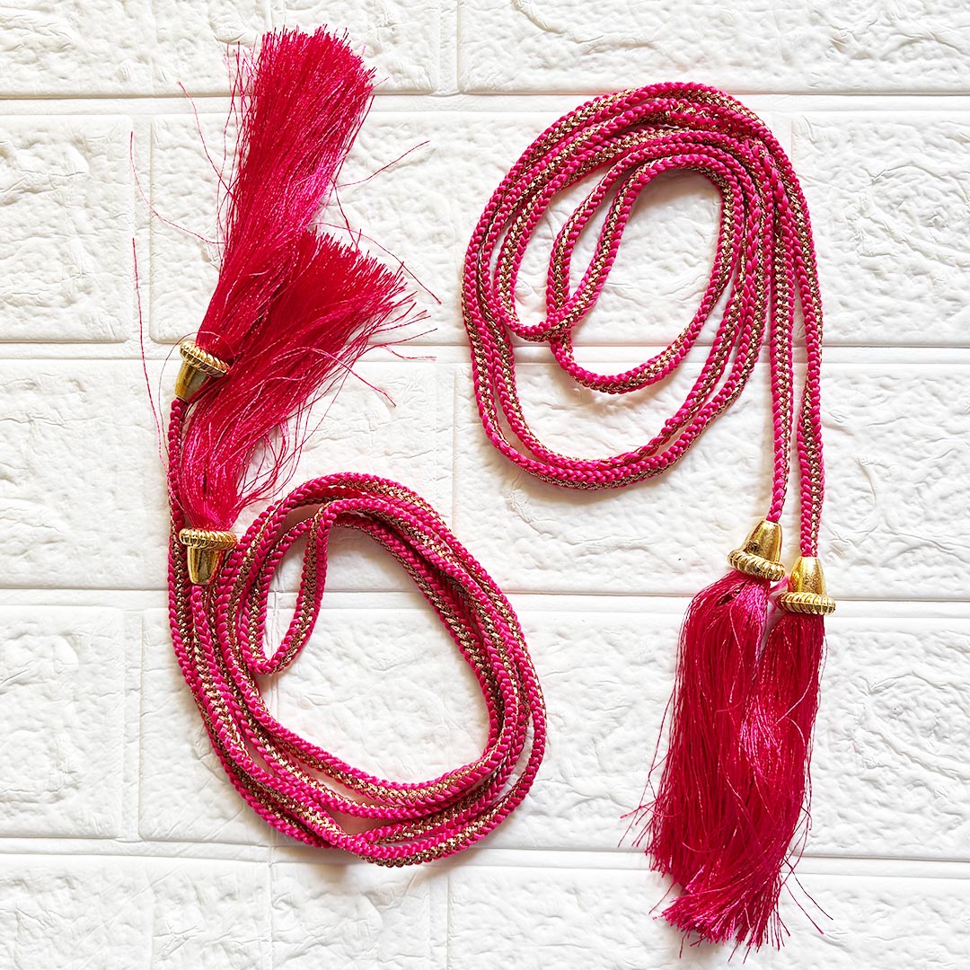 Handmade Tassels Dori pack of 2 for Saree Pallu, Blouse, Suits, Dupatta, Lehenga decor