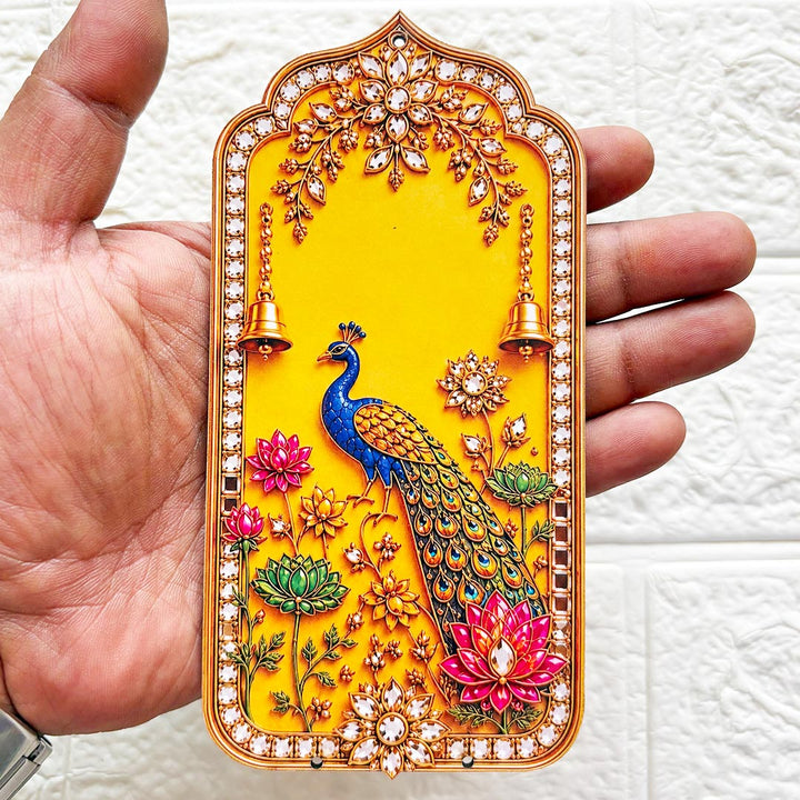 Peacock Jharokha D3 printed mdf Cutout Pack of 4 | DIY Decoration, Toran, Bandhanwar | size 6 inch