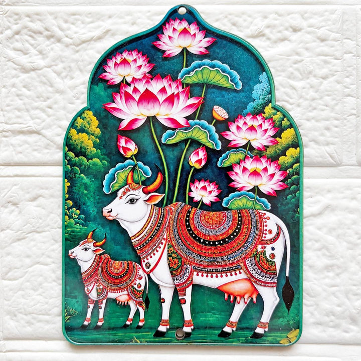 Cow Green Jharokha printed mdf Cutout Pack of 4 | DIY Decoration, Toran, Bandhanwar | size 6 inch
