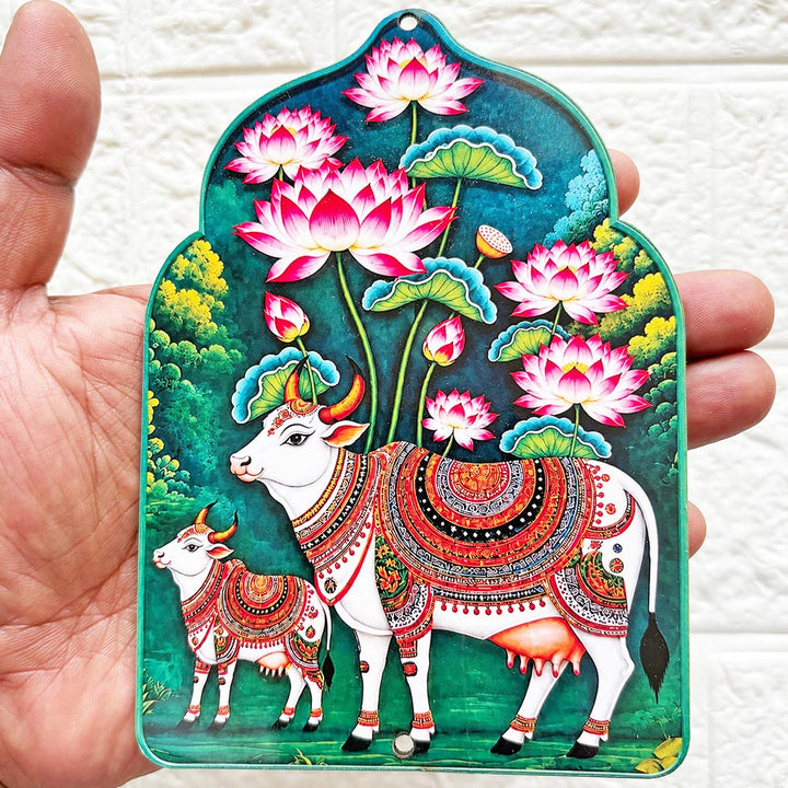 Cow Green Jharokha printed mdf Cutout Pack of 4 | DIY Decoration, Toran, Bandhanwar | size 6 inch