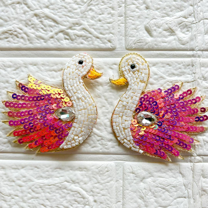 Beaded Duck Patch | Pack of 4 for Diwali Festive DIY Art &amp; Craft Work