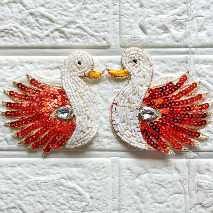 Beaded Duck Patch | Pack of 4 for Diwali Festive DIY Art &amp; Craft Work