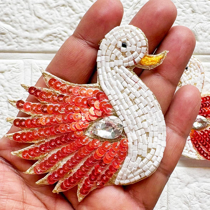 Beaded Duck Patch | Pack of 4 for Diwali Festive DIY Art &amp; Craft Work