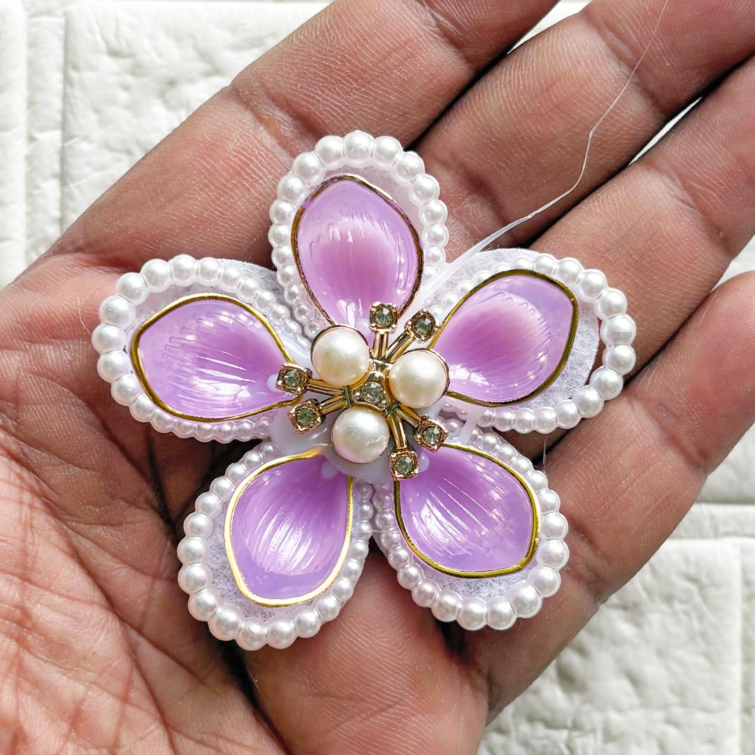 Flower shape Acrylic Patch | Pack of 10 for Diwali Festive DIY Art &amp; Craft Work