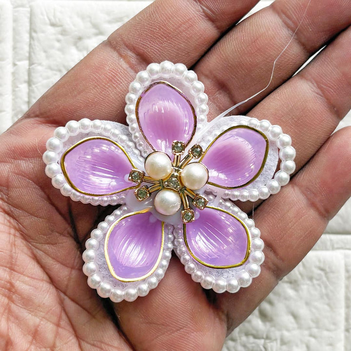 Flower shape Acrylic Patch | Pack of 10 for Diwali Festive DIY Art &amp; Craft Work