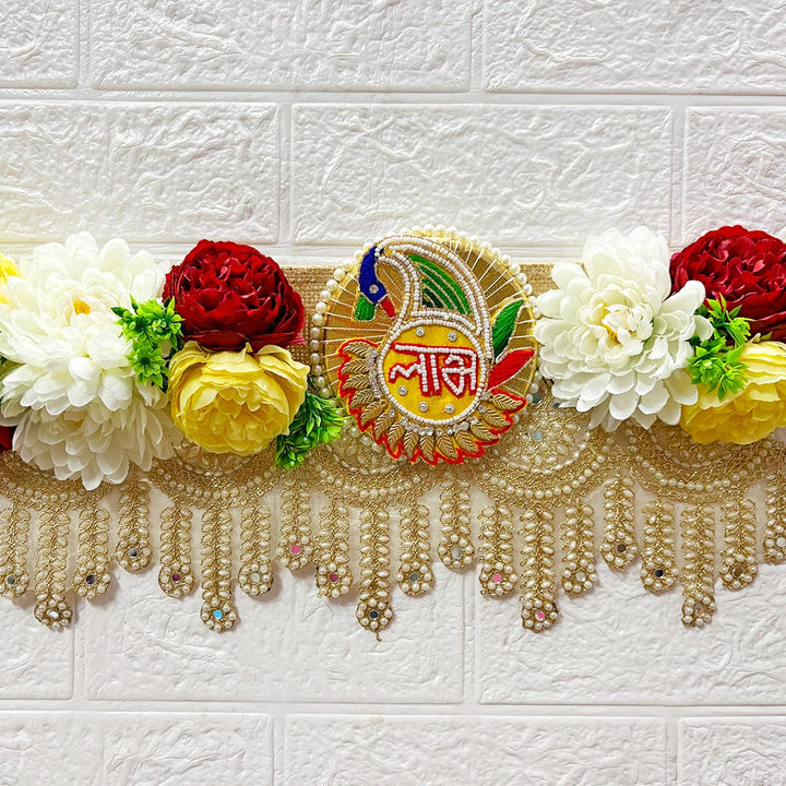 Shrinathji Shubh Labh Toran for Home &amp; Office Entrance | Mandir Decoration | Decorative Door Hanging Bandanwar