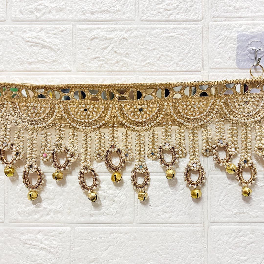 Beaded Lace Toran for Home &amp; Office Entrance | Mandir Decoration | Decorative Door Hanging Bandanwar