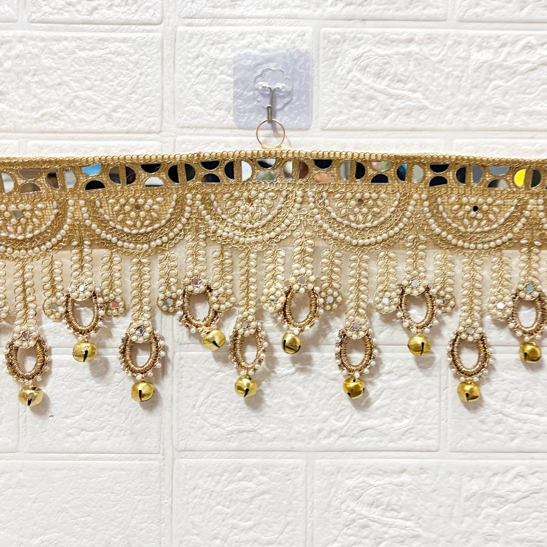 Beaded Lace Toran for Home &amp; Office Entrance | Mandir Decoration | Decorative Door Hanging Bandanwar