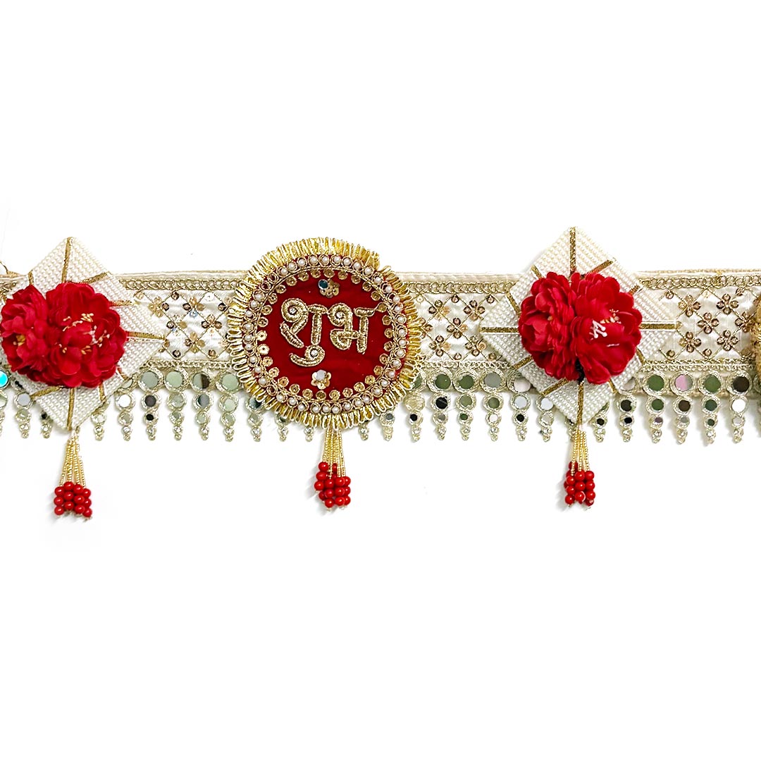 Shubh Labh Toran for Home &amp; Office Entrance | Mandir Decoration | Decorative Door Hanging Bandanwar