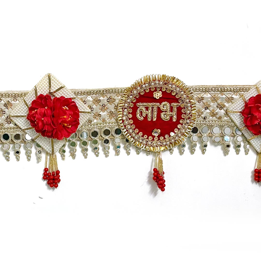Shubh Labh Toran for Home &amp; Office Entrance | Mandir Decoration | Decorative Door Hanging Bandanwar