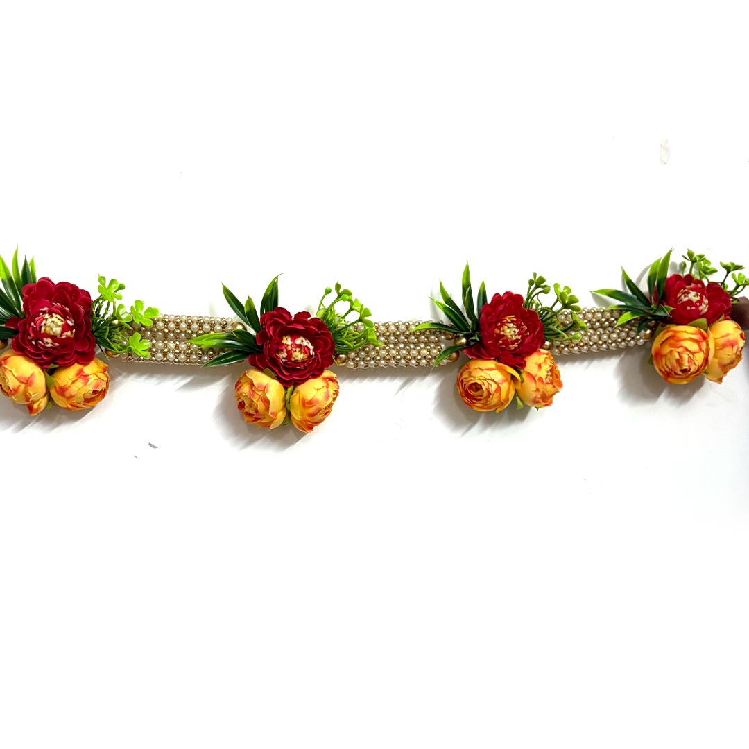 Pearl Beads Yellow Peonies Toran for Home &amp; Office Entrance | Mandir Decoration | Decorative Door Hanging Bandanwar