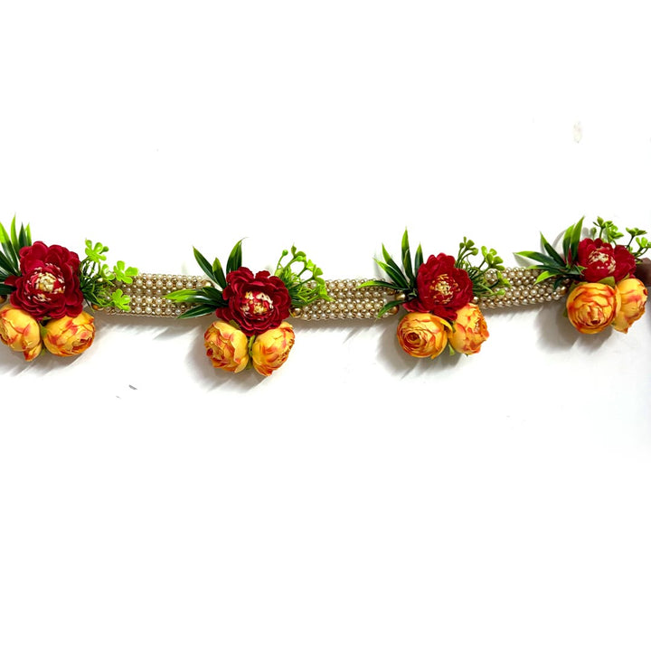 Pearl Beads Yellow Peonies Toran for Home &amp; Office Entrance | Mandir Decoration | Decorative Door Hanging Bandanwar
