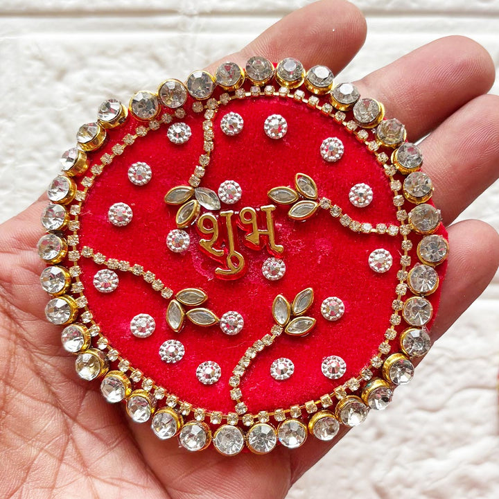Shubh Labh Patch pack of 4 for Diwali Festive DIY Art &amp; Craft Work | Size 3 Inch