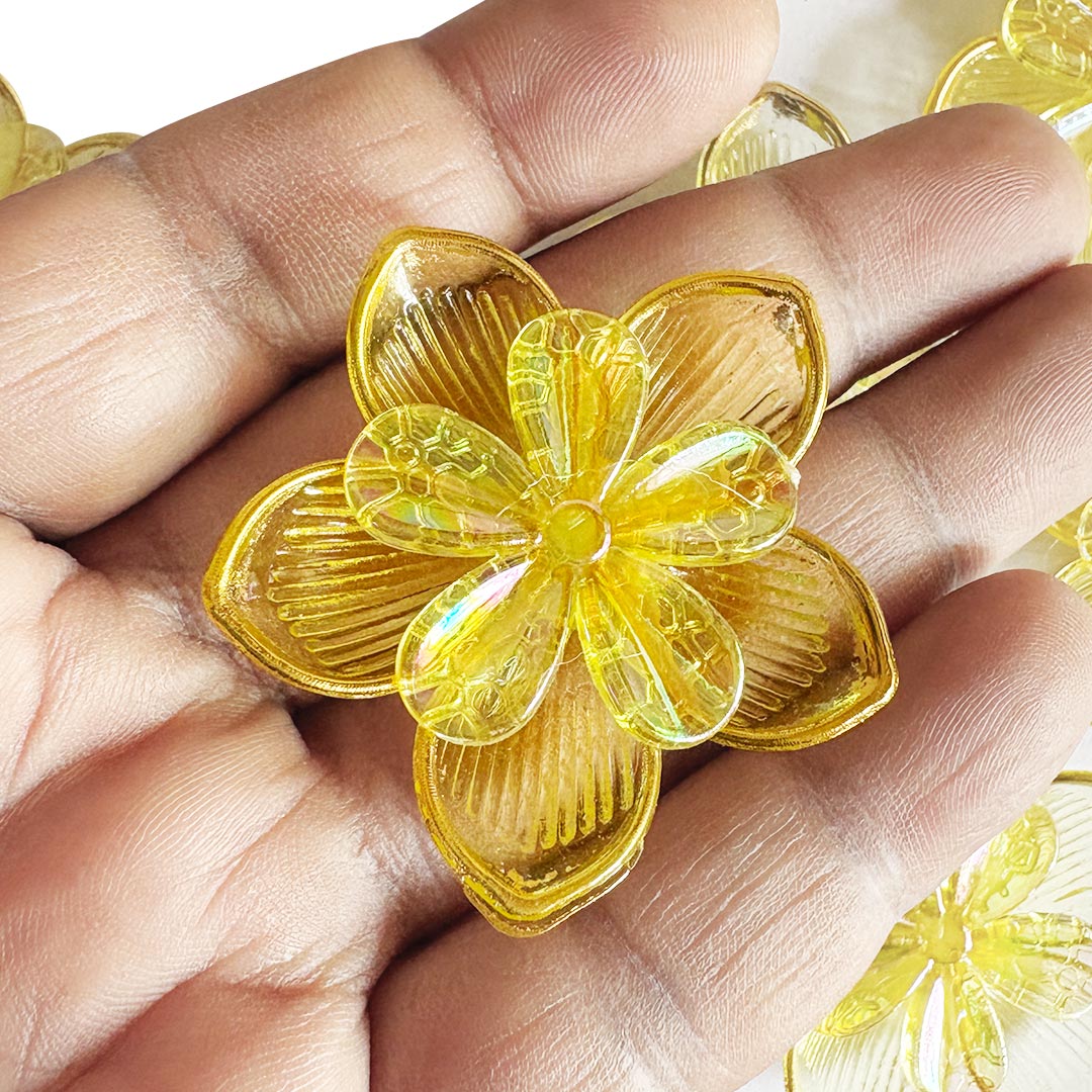 Acrylic flower D2 pack of 10 for Wedding & Festive Decoration, DIY Art & Craft
