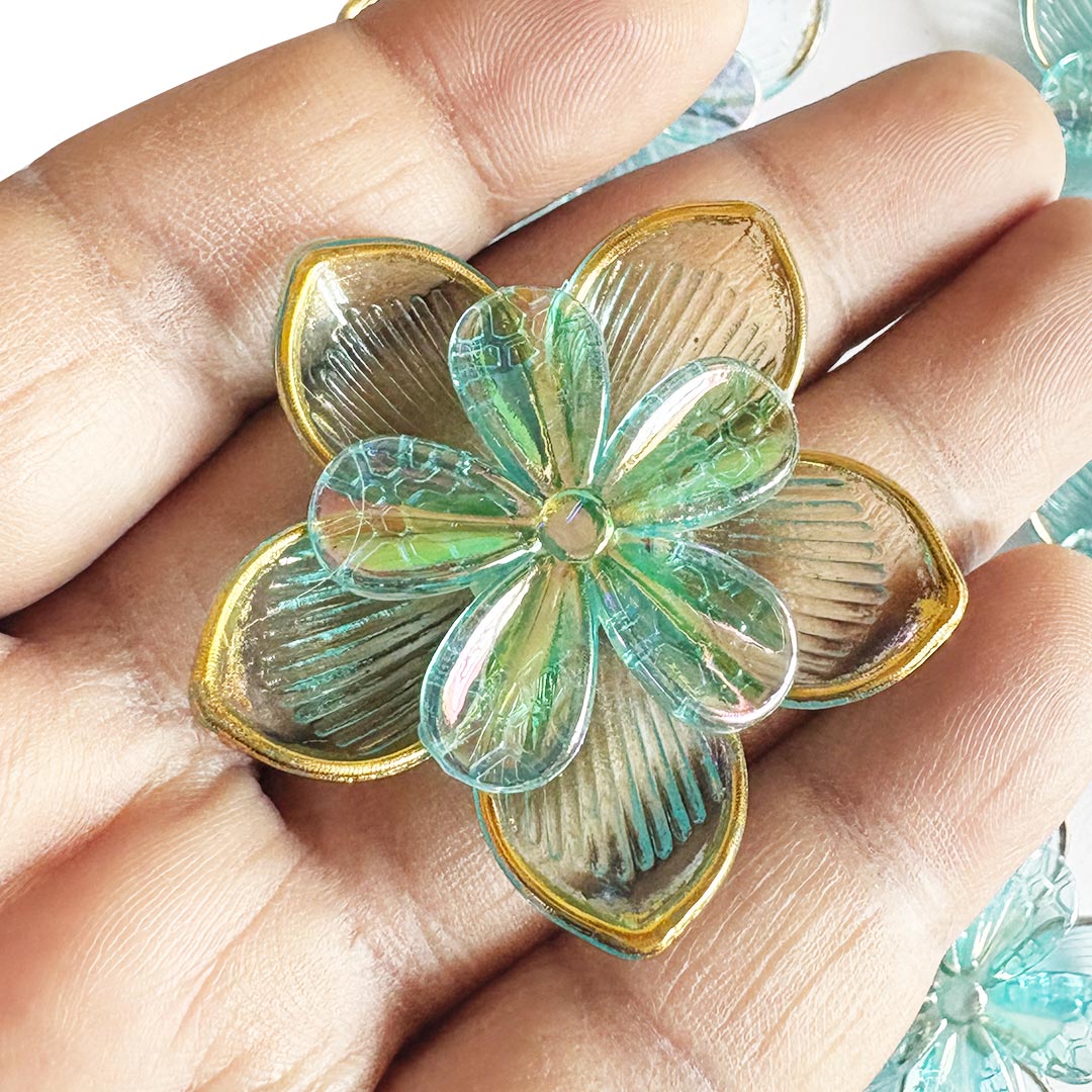 Acrylic flower D2 pack of 10 for Wedding & Festive Decoration, DIY Art & Craft