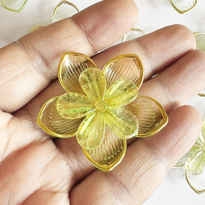 Acrylic flower D2 pack of 10 for Wedding & Festive Decoration, DIY Art & Craft